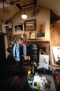 Robert Heindel in his studio (Easton Ct)